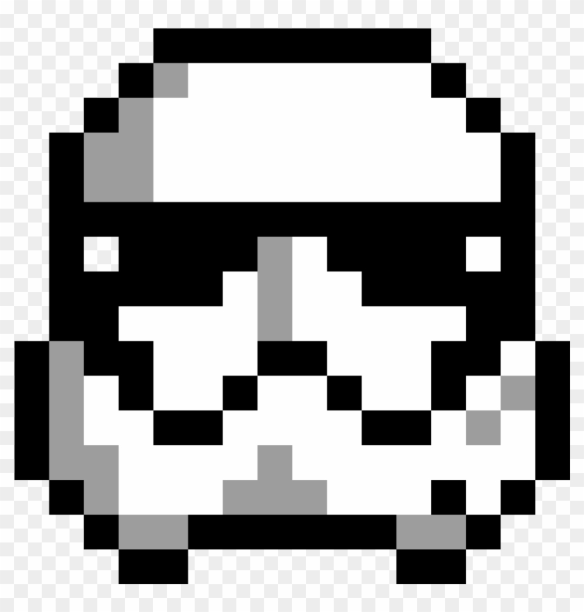 Storm Trooper Mask - Pixel Art Star Wars Clipart
