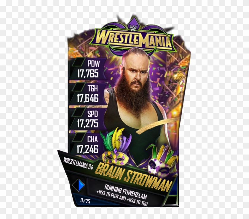 Braunstrowman S4 19 Wrestlemania34 - Wwe Supercard Wrestlemania 34 Cards Clipart #1746556