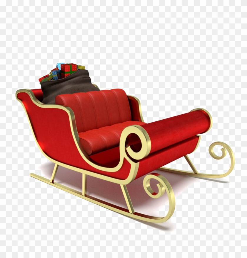 Santa Sleigh Png Image Transparent - Santa Sleigh Clipart
