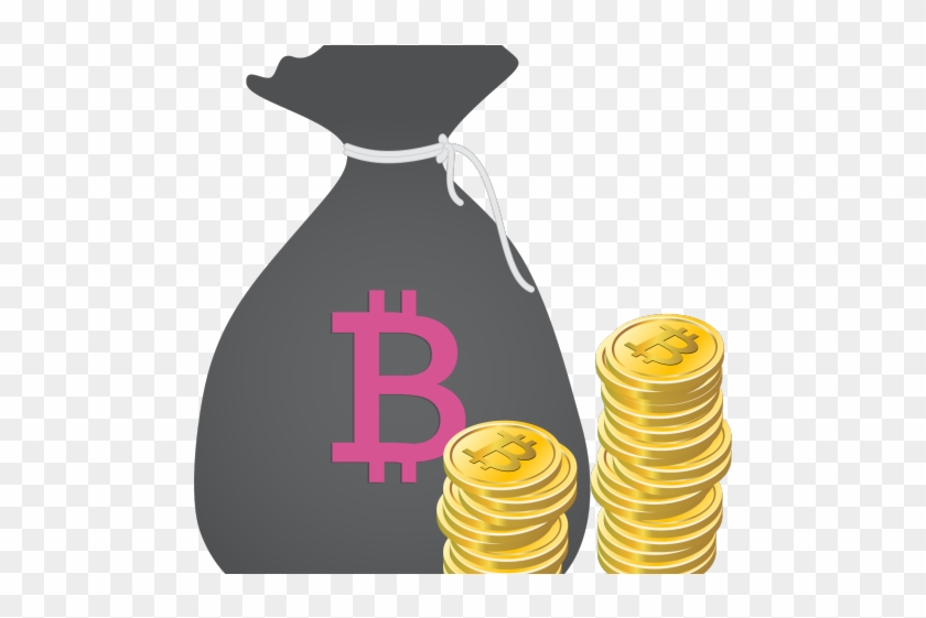 Coins Clipart Bag Full Money - Bitcoin - Png Download