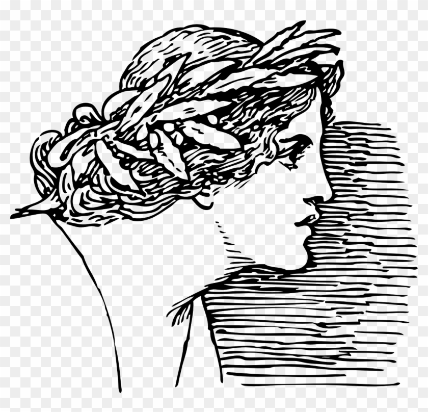 Greek Woman,roman Wreath,woman,wreath - Women In Rome Drawing Clipart #1747495