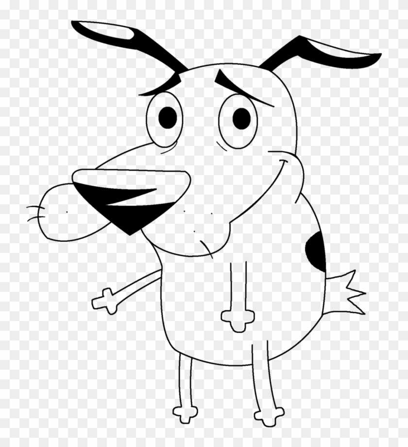 Courage Cliparts - Dog Lineart - Png Download