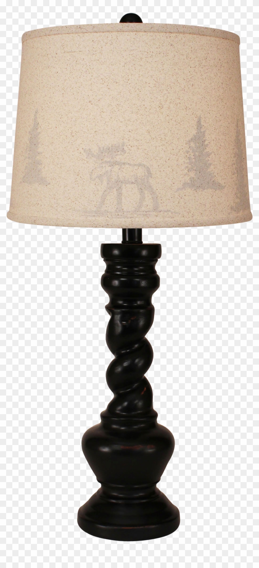 Distressed Black "b" Pot With Twist- Moose And Tree Clipart