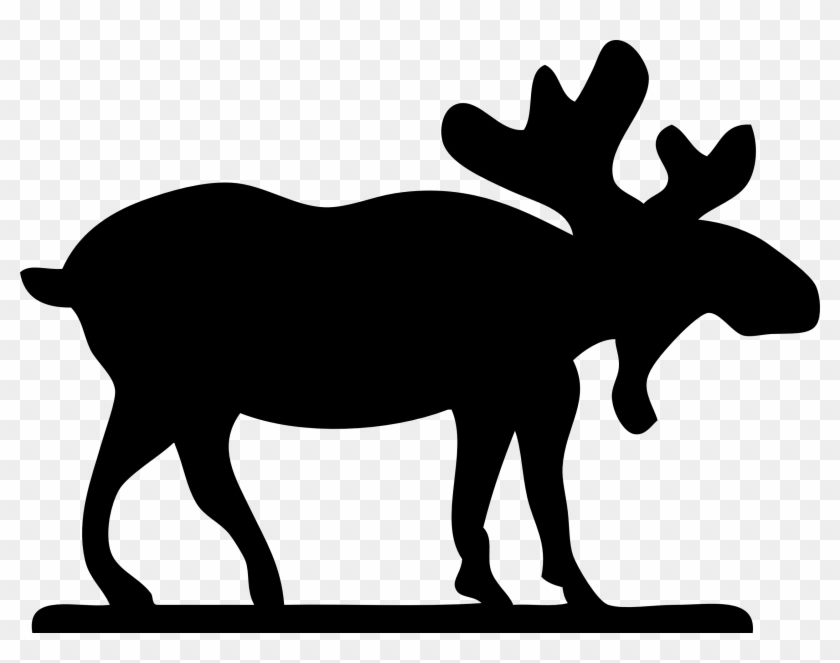 Moose Clipart - Black Animal Clip Art - Png Download #1748507