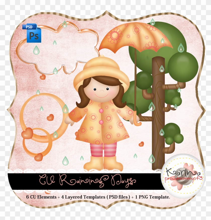 Rainy Day Elements By Peek A Boo Designs - Cartoon Clipart #1749360