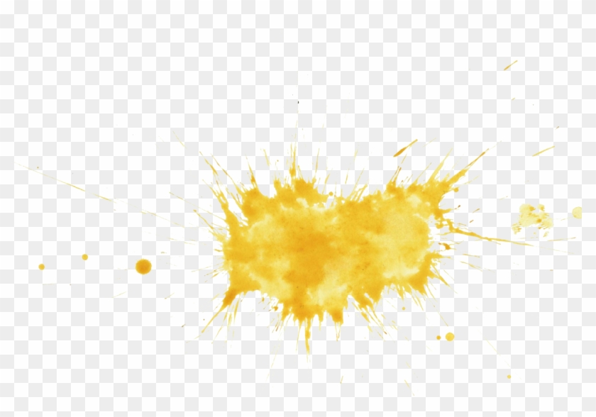 20 Yellow Watercolor Splatter - Sparkler Clipart #1749743