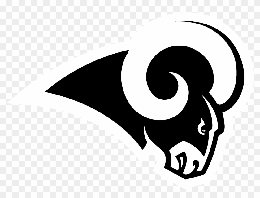 Louis Rams Logo Black And White - La Rams Clipart #1749938