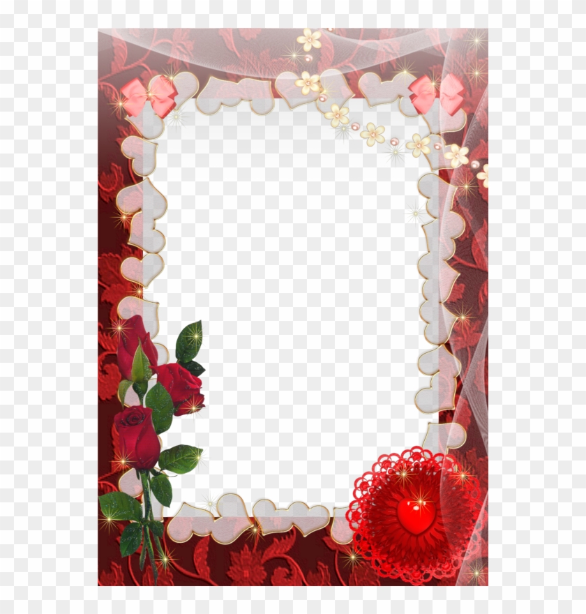 Marcos Para Fotos Románticos Verticales - Jolie Cadre Clipart #1750650
