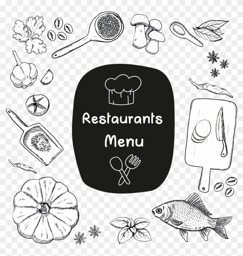 Menu Png Free Download - Sketsa Cafe Clipart #1751183