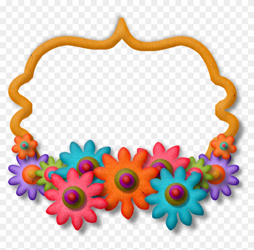 Descargar Marcos De Flores Para Fotos Png - Scrapbook Frame Free Download Clipart