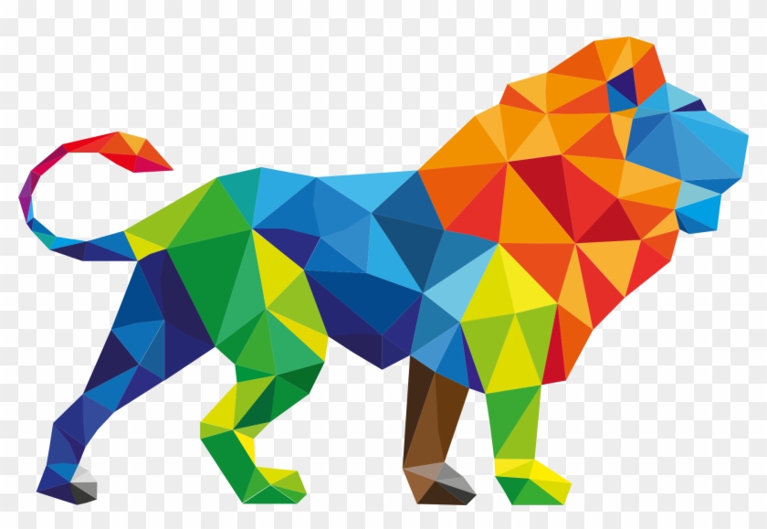 Abstract Lion Png - Graphic Designs Clipart