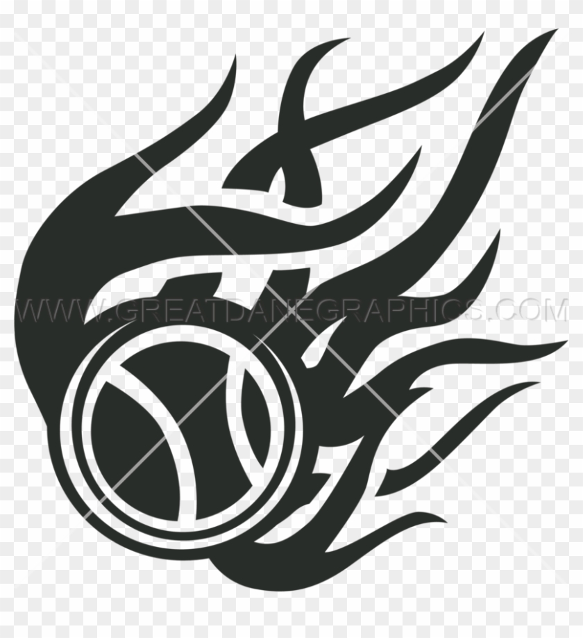 Flaming Baseball Png Black And White - Emblem Clipart