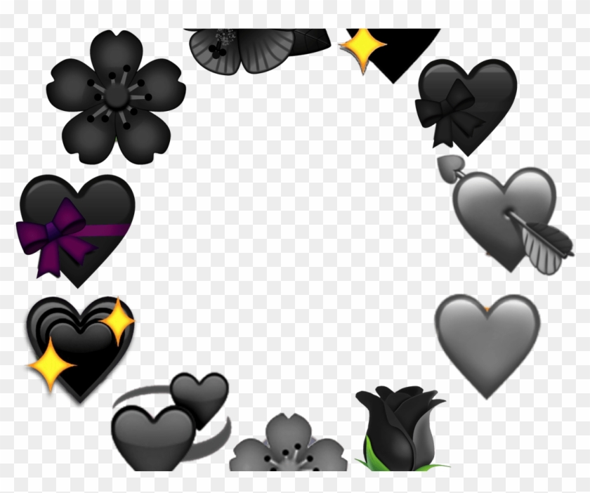 Black And White Flower Emoji Wwwtopsimagescom - Emoji Circle Aestethi Clipart #1753208