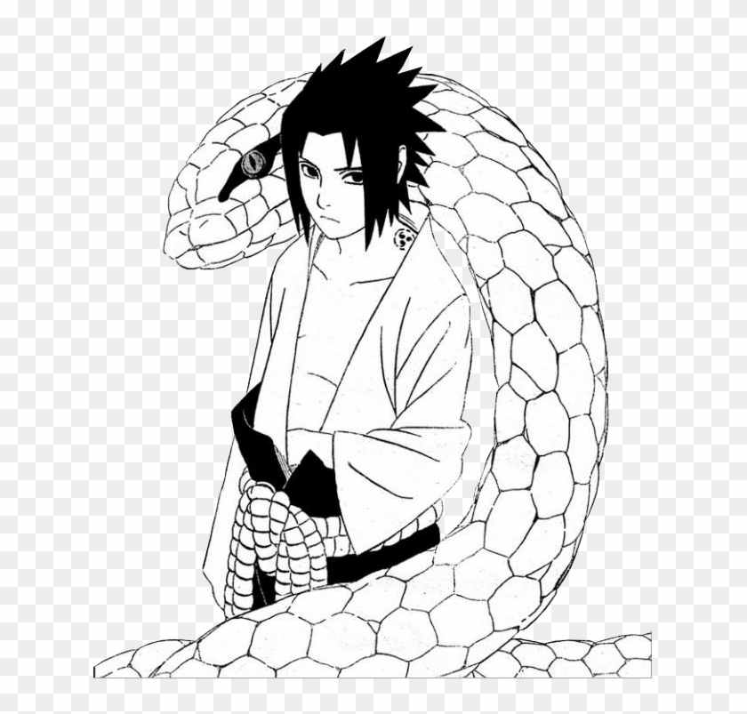 Drawing Sasuke Devil - Sasuke Manga Clipart