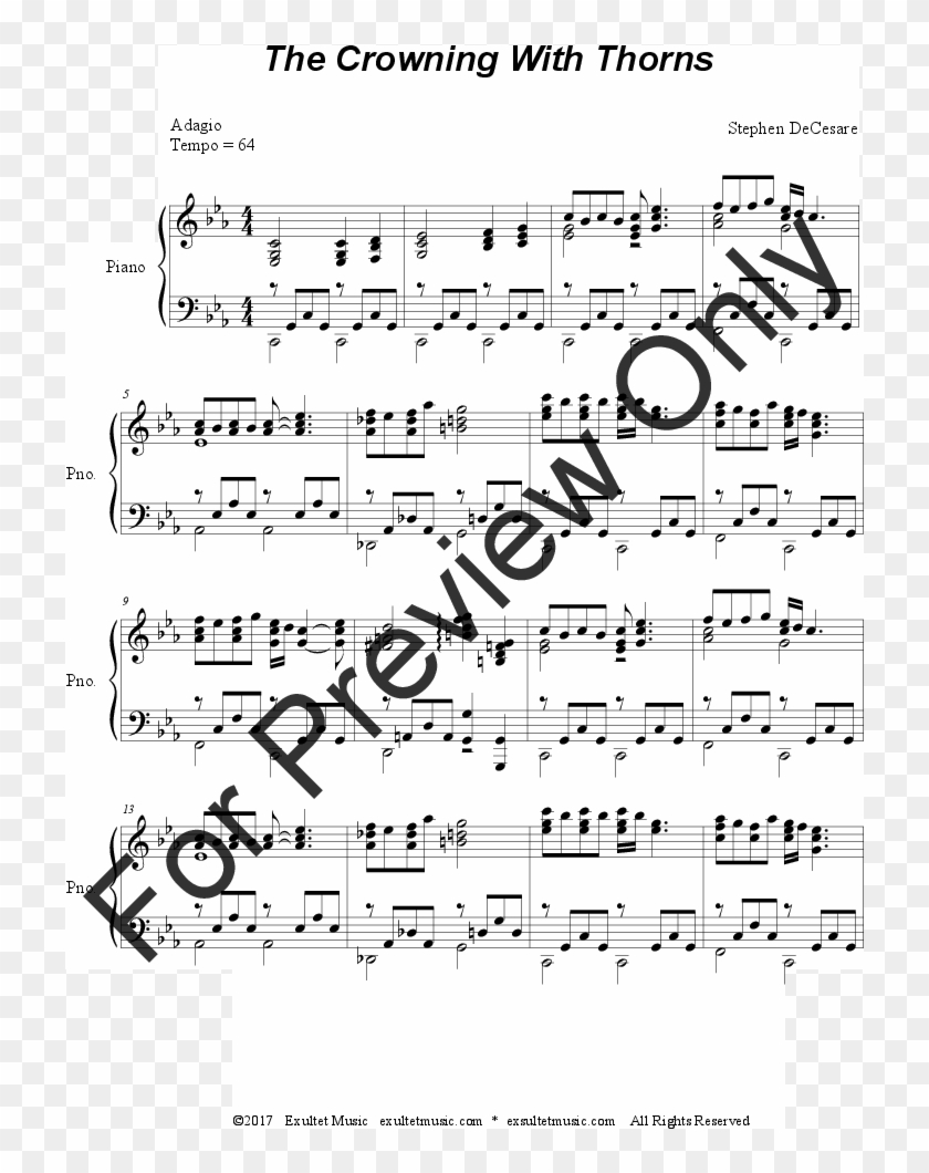 The Crowning With Thorns Thumbnail The Crowning With - Abandoned Funhouse Piano Music Clipart