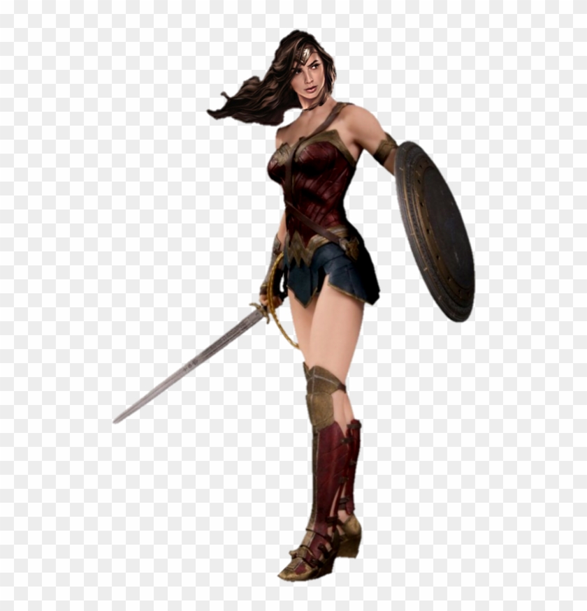 Justice League Wonder Woman - Justice League Movie Wonder Woman Statue Clipart