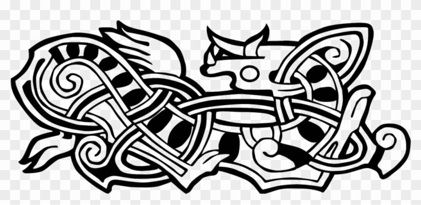 Dragon Knotwork Dragons By Ropa To - Celtic Dragon Knot Png Clipart