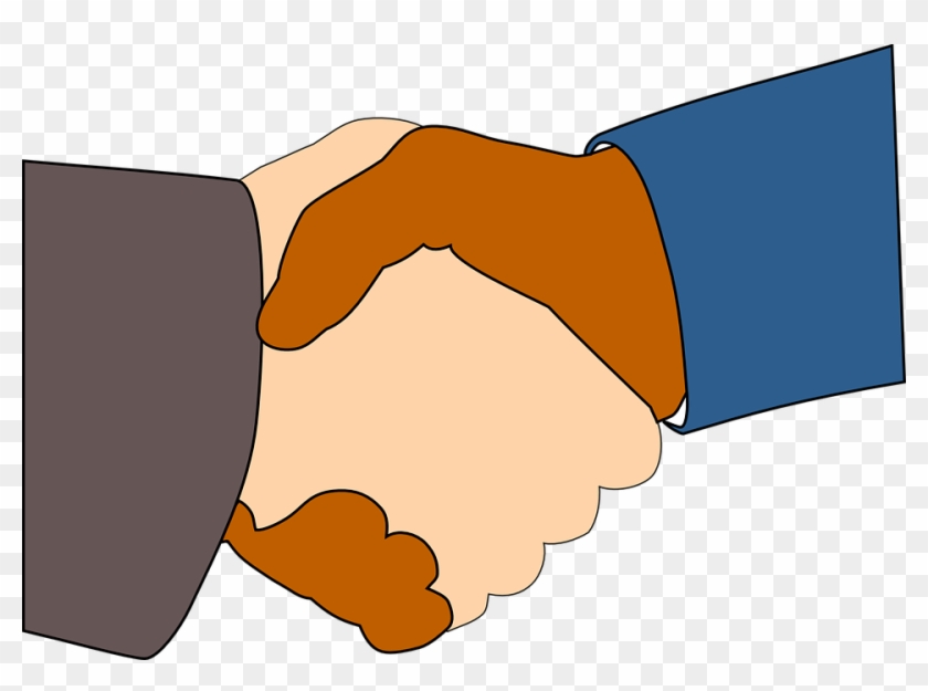 Jpg Freeuse Download Handshake Clipart Holding Hands - Gambar Lucu Kartun Jabat Tangan - Png Download