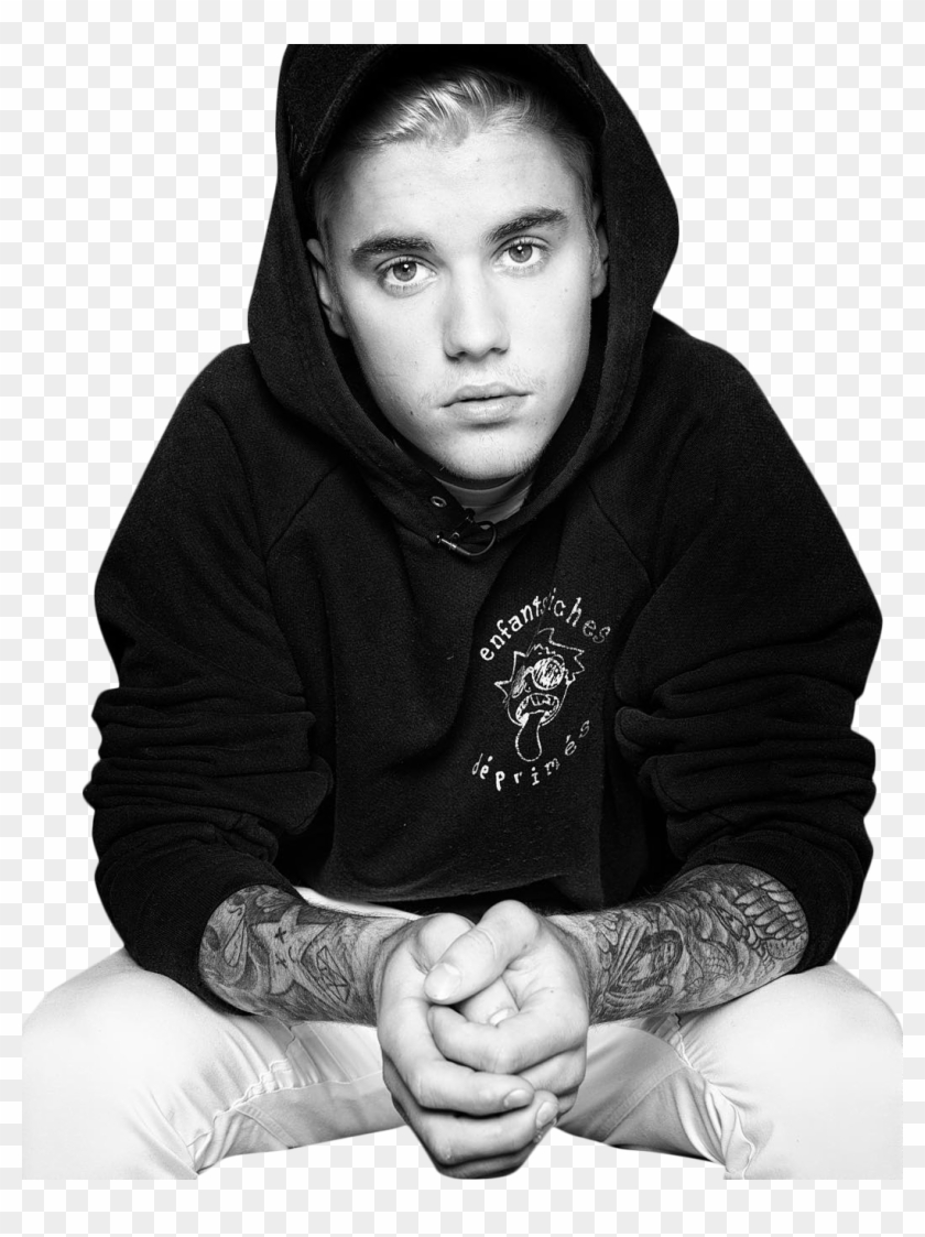 Justin Bieber Clipart Black And White - Justin Bieber Black White - Png Download