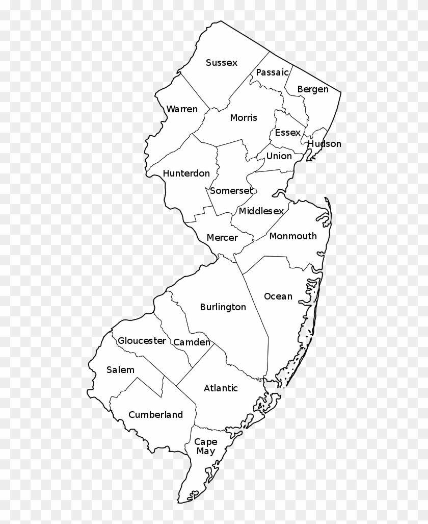 Png New Jersey Transparent New Jersey - New Jersey Counties Clipart #1754462