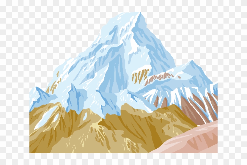 Range Clipart Ice Mountain - Cartoon Snow Mountain Png Transparent Png #1754847