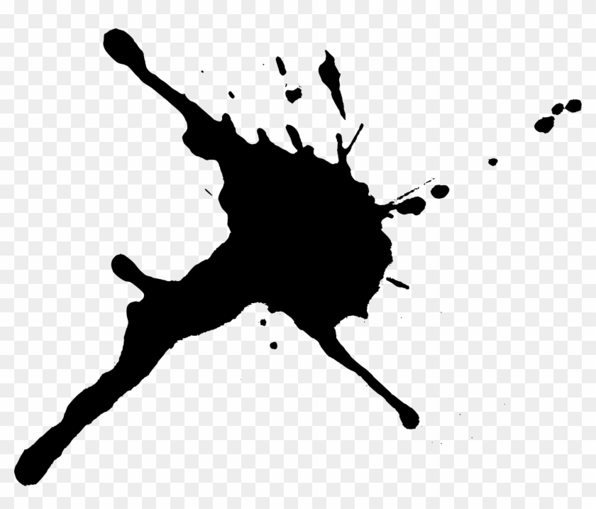 20 Black Paint Splatters Vol - Black Paint Splatter Clipart - Png Download