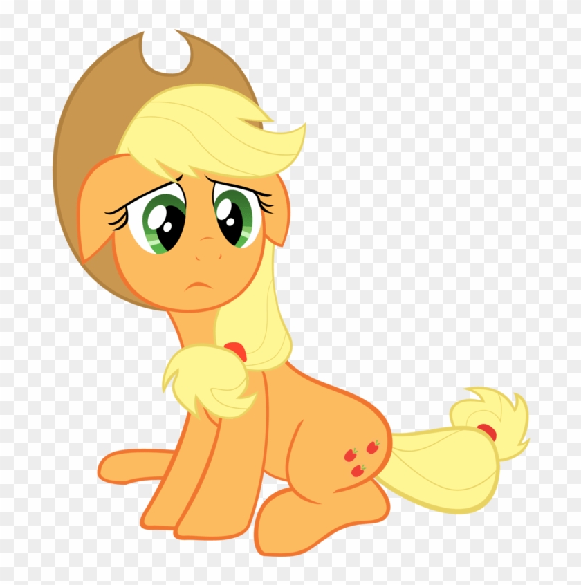 My Little Pony Applejack Sad - Applejack Png Sad Clipart #1756102