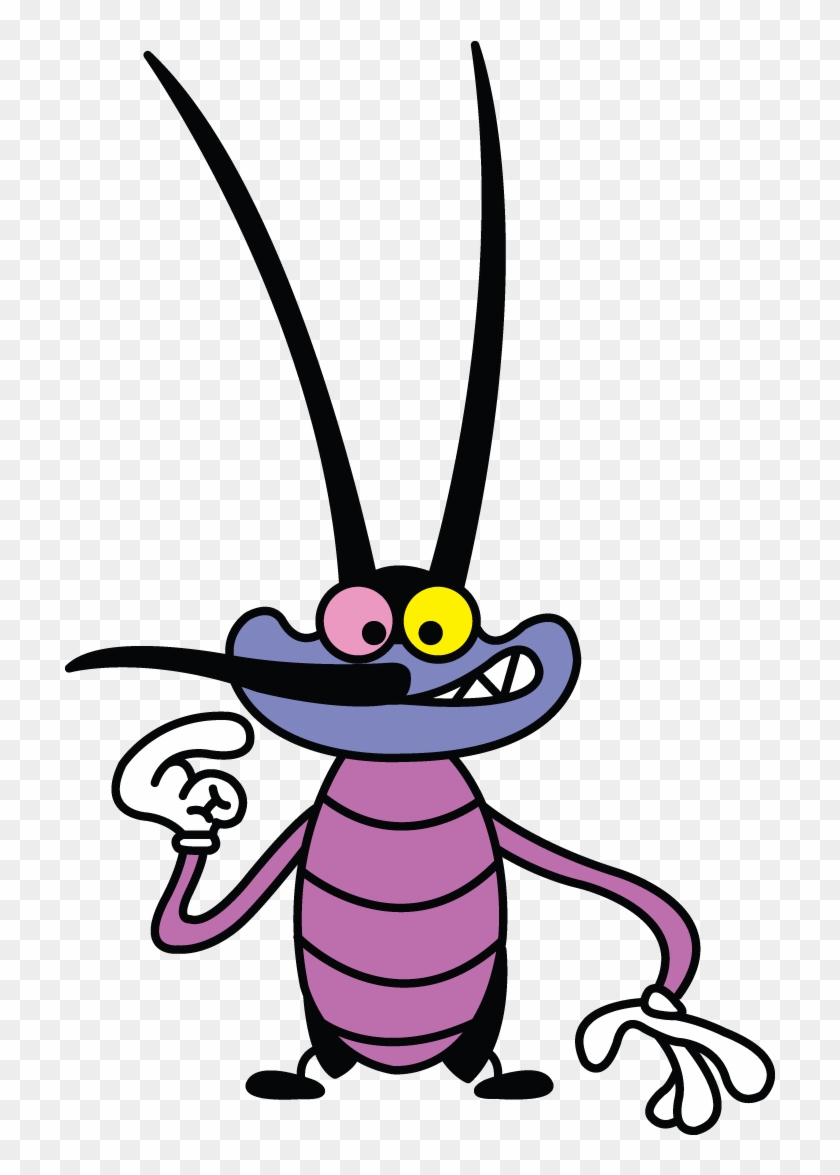 How To Draw A Cockroach With How To Draw Joey Oggy - Oggy And The Cockroaches Drawing Clipart
