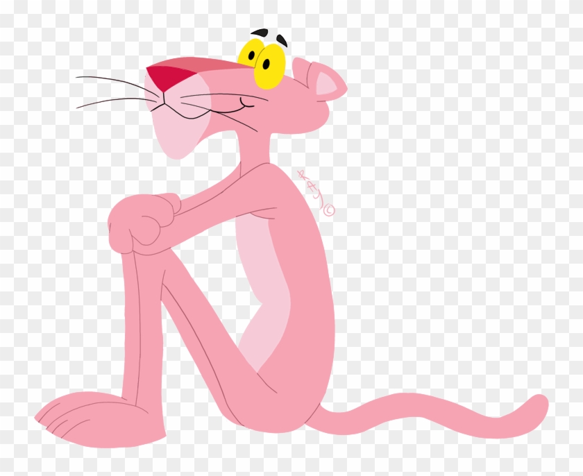 Panther Clipart Happy - Pink Panther Cartoon Png Transparent Png