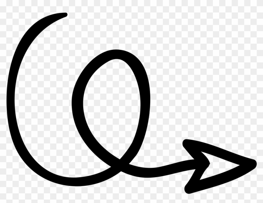 Cursive Arrow Png - Curly Arrow Clip Art Transparent Png