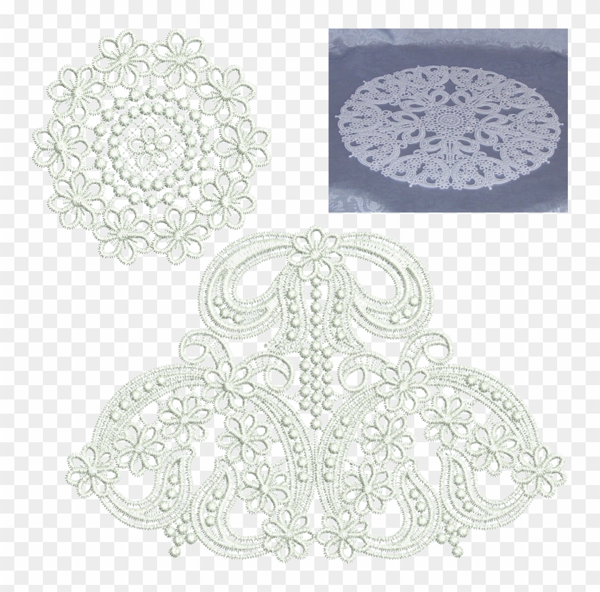Bow Doily Set - Crochet Clipart #1757310