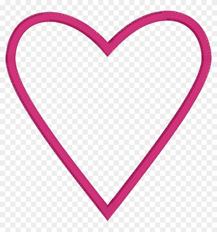 Doily Heart Clipart - Heart Applique - Png Download #1757536