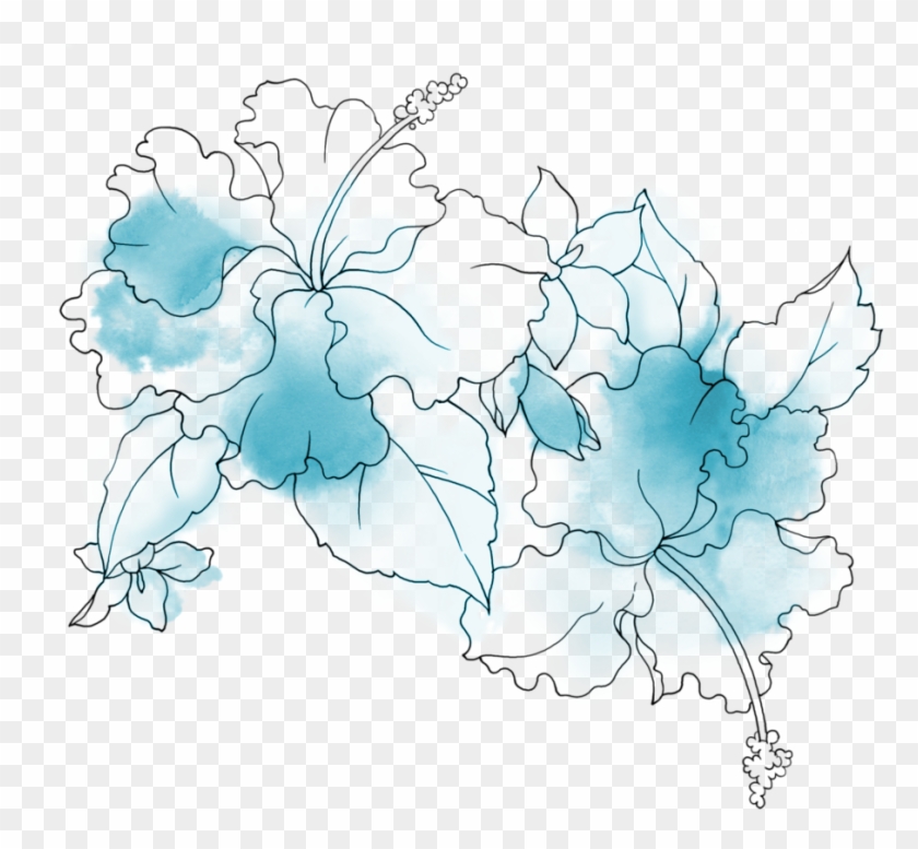 Transparent Blue Flowers Clipart