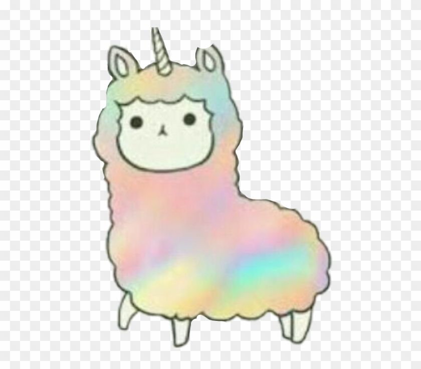 Drawn Unicorn Lamma - Unicorn Lama Clipart #1757783