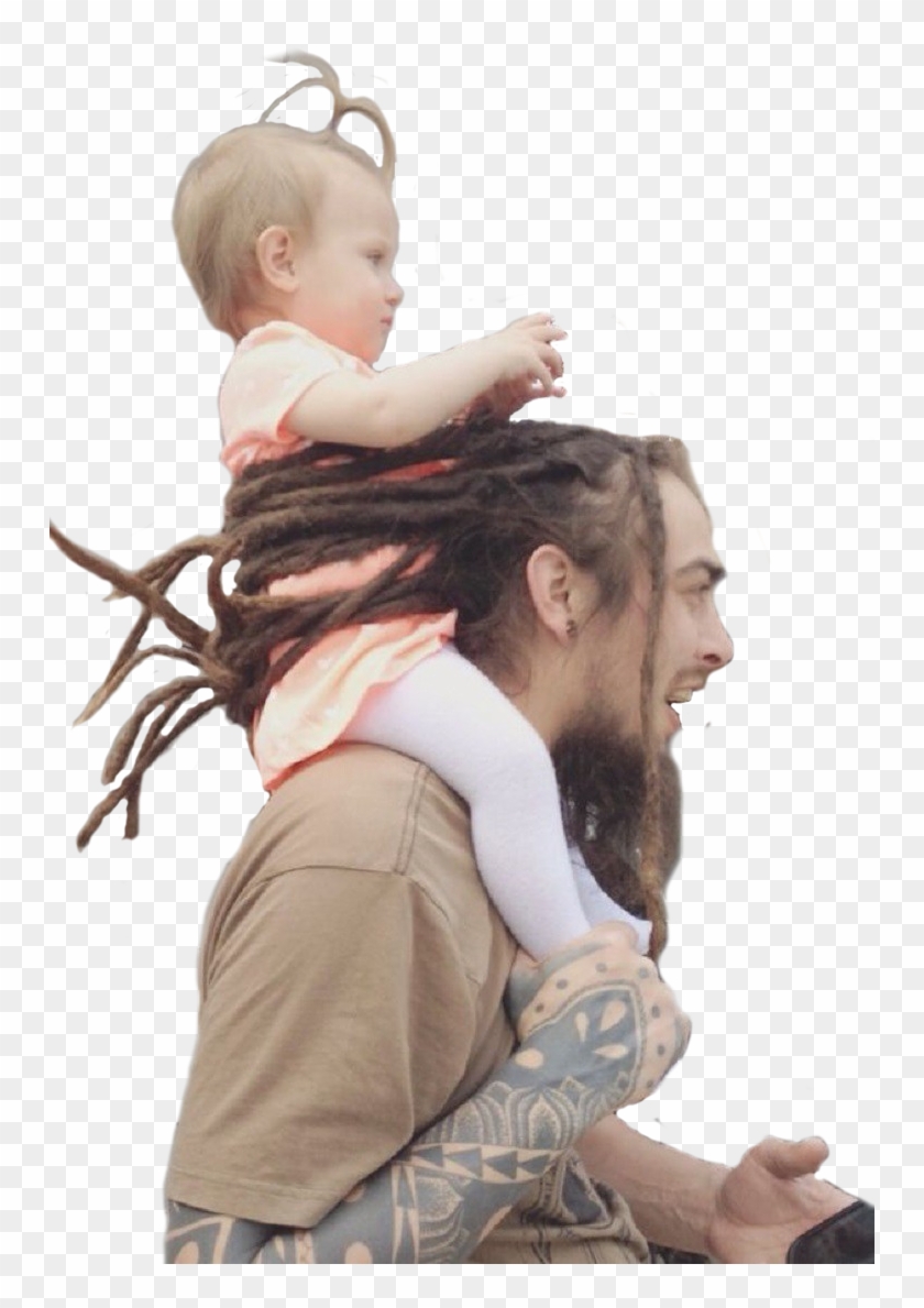 Man Holding Baby On Shoulders With Hair Baby Safety, Clipart #1758387