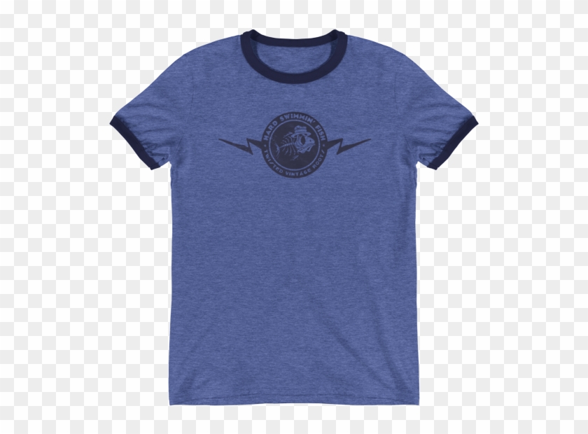 Heather Blue Lightning Fish T - Ringer T-shirt Clipart #1758432