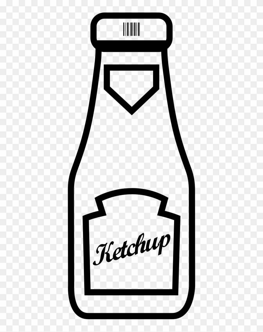 Ketchup Bottle Png - Ketchup Bottle Clipart Black And White Transparent Png #1758630