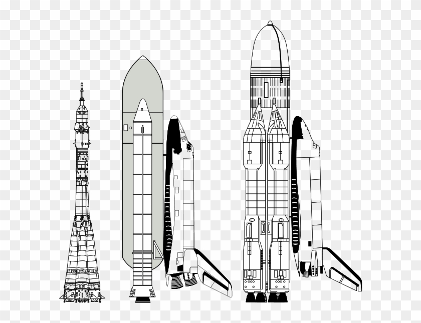 Soyuz, Space Shuttle, Buran Comparison - Energia Vs Space Shuttle Clipart #1758990