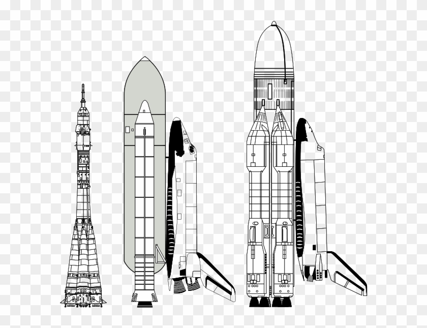 Soyuz, Space Shuttle, Buran Comparison - Energia Vs Space Shuttle Clipart