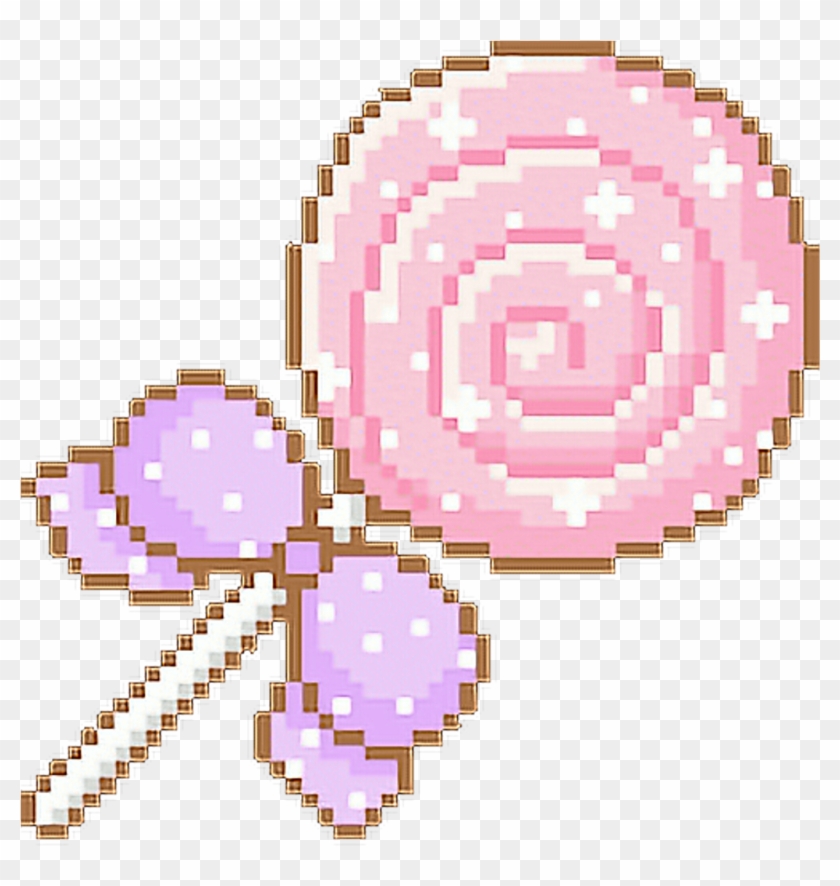 Lollipop Sticker - Lollipop Pixel Art Clipart #1759127