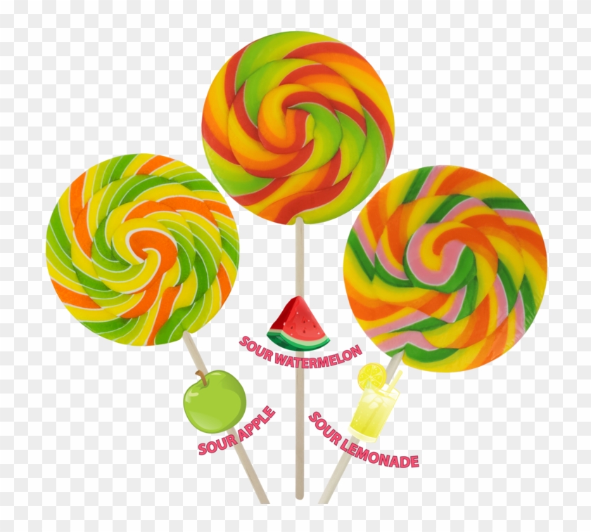 Sour Paddle Swirl Pop - Stick Candy Clipart