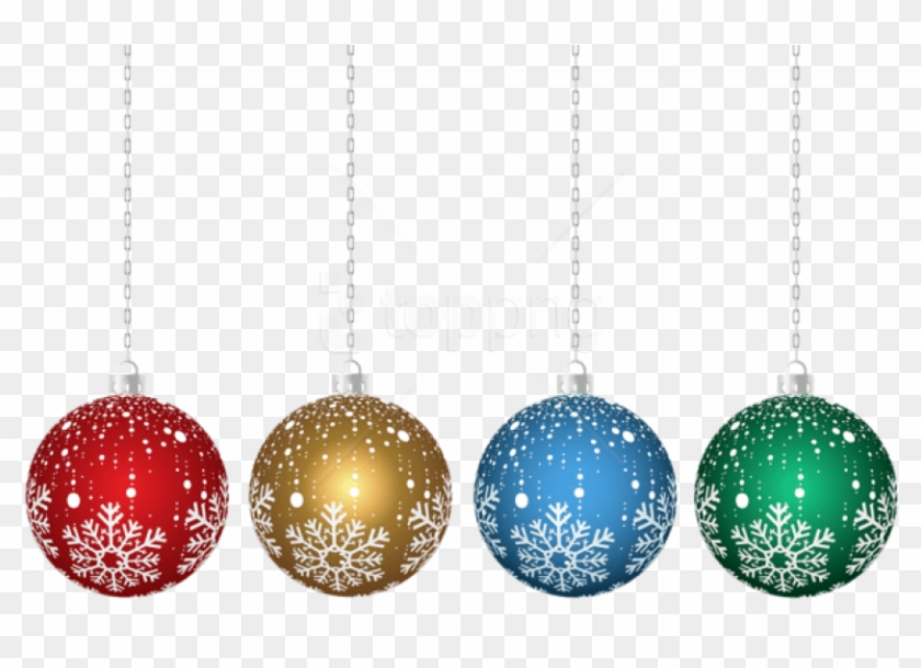Christmas Hanging Ornaments Transparent Png - Christmas Hanging Decorations Png Clipart