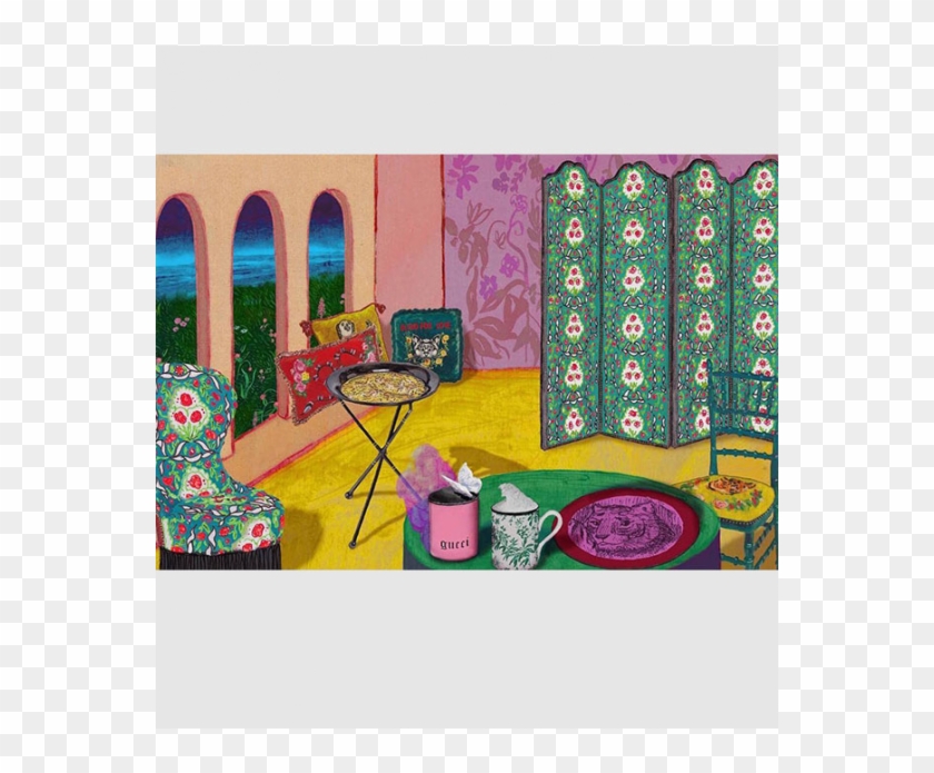 Star Eye Print Metal Folding Table Aed - Gucci Decor Gucci Decor Gucci Decor Clipart