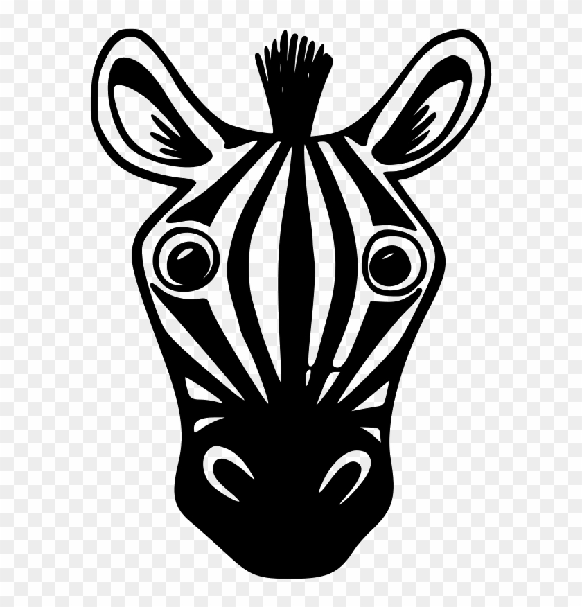 Zebra Clipart Zebra Drawing - Zebra Face Drawing Easy - Png Download