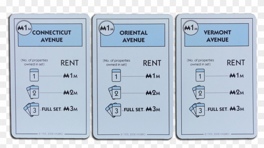 Light Blue Property Card - Monopoly Deal Clipart #1760200