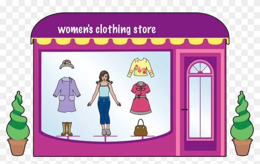 Clothes Shop Clothing Boutique Fashion Clip Art - Clip Art Clothing Store - Png Download