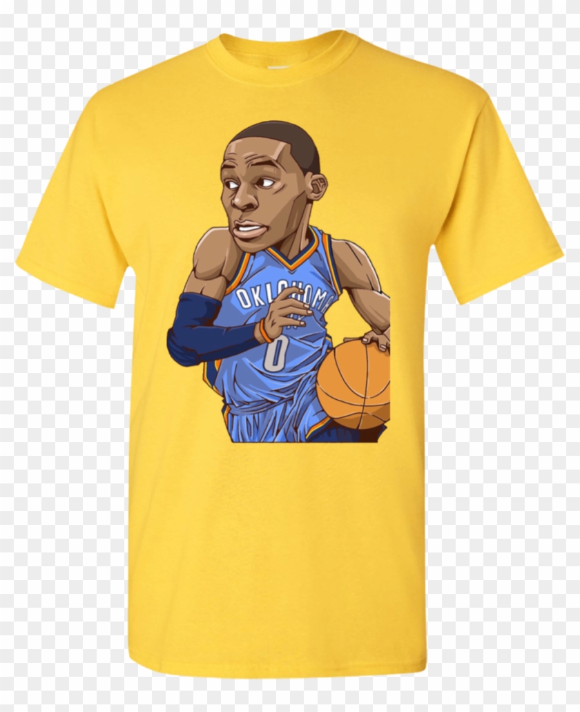 Russell Westbrook Oklahoma City Thunder T Shirt Lapommenyc - Shirt Clipart #1761065