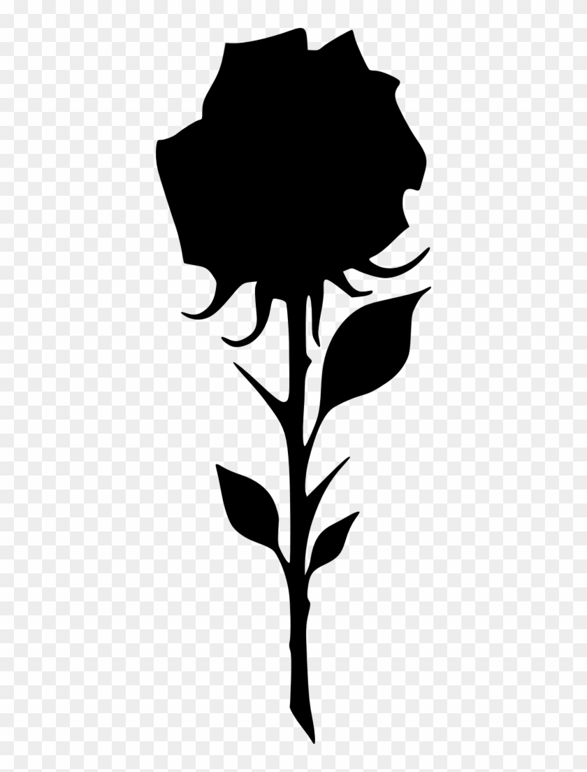 White Rose Clipart Png Format - Rose Clip Png Black Transparent Png