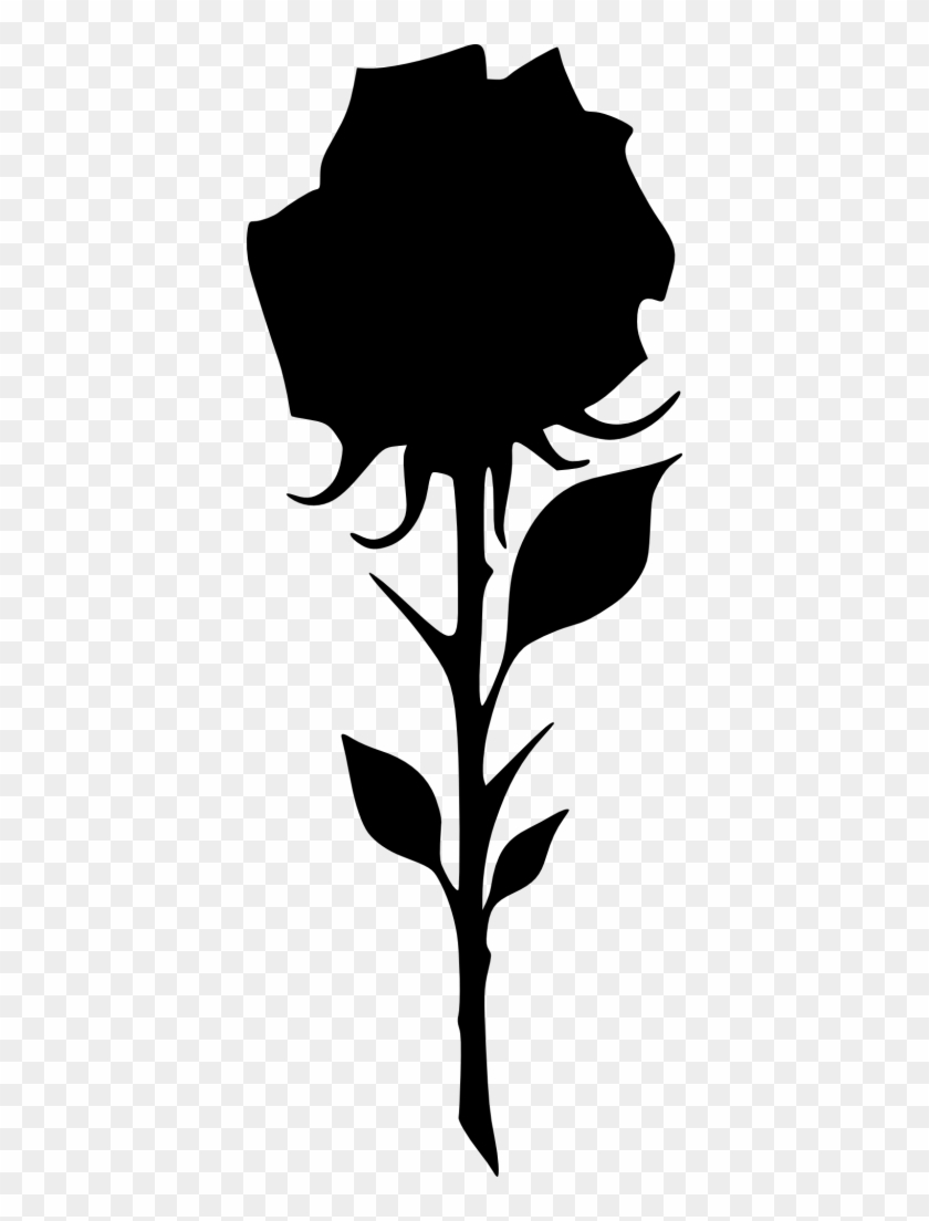 White Rose Clipart Png Format - Rose Clip Png Black Transparent Png #1761664