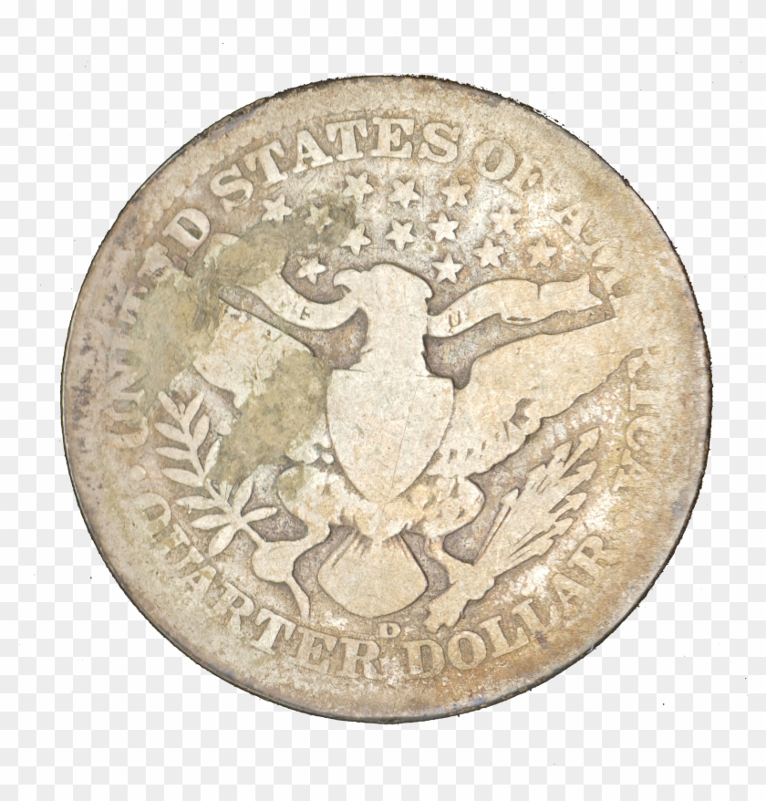 1907-d Barber Quarter Rev - Coin Clipart #1762189